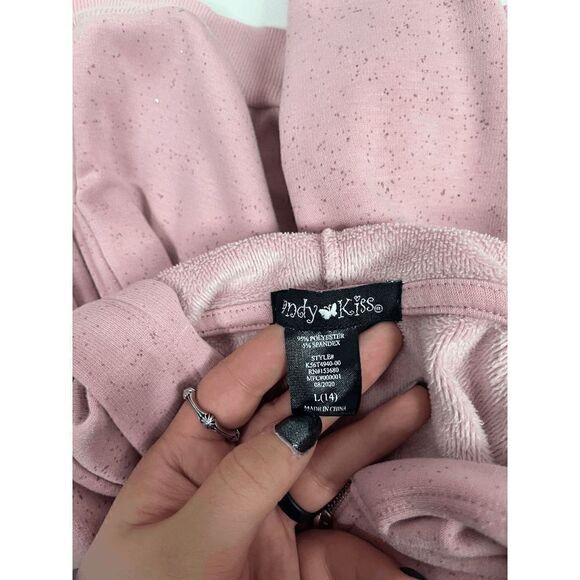 Andy Kiss Girls Shine Bright Print at Back Hoodie Sweatshirt Pink Size L/14 - Picture 3 of 4